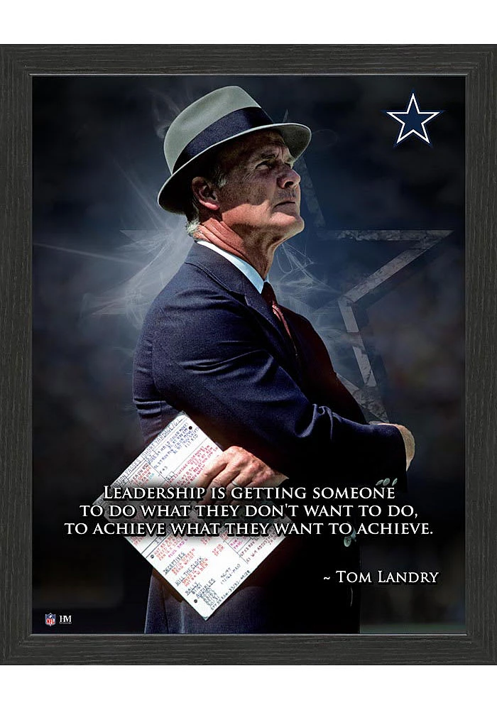 Dallas Cowboys Tom Landry Inspiration Picture Frame - Blue