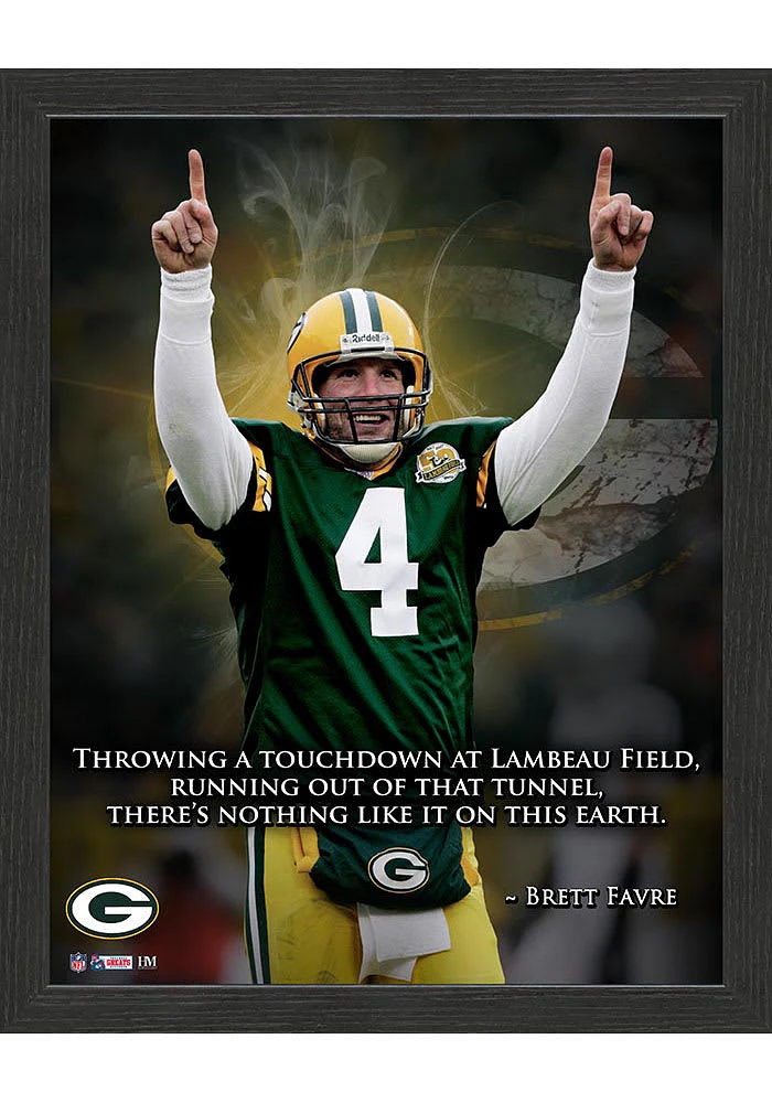 Green Bay Packers Brett Favre Inspiration Picture Frame - Green