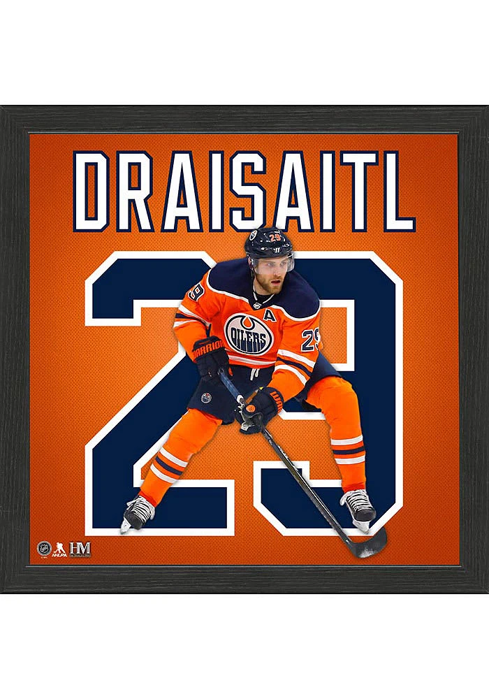 Edmonton Oilers Leon Draisaitl Impact Jersey Picture Frame - Black
