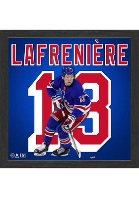 New York Rangers Alex Laferriere Impact Jersey Picture Frame - Black