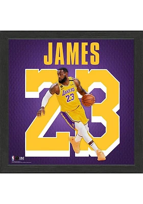 Los Angeles Lakers LeBron James Impact Jersey Picture Frame - Black