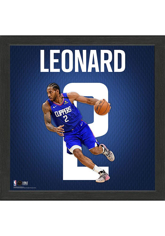 Los Angeles Clippers Kawhi Leonard Impact Jersey Picture Frame - Black