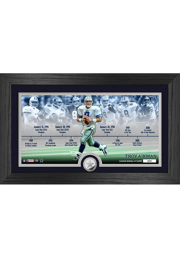 Troy Aikman Dallas Cowboys Career Timeline Photo Pano Plaque