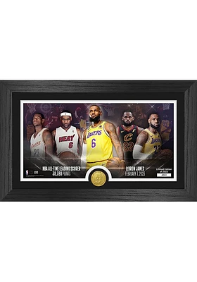 Los Angeles Lakers Lebron James All-Time Scoring Record Picture Frame - Yellow