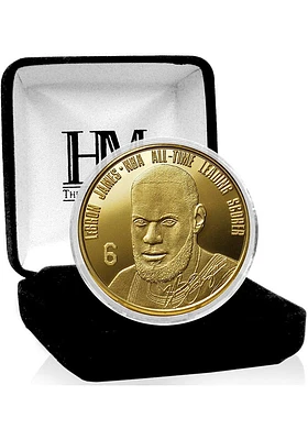 Los Angeles Lakers Lebron James All-Time Scoring Record Gold Plated Collectible Coin