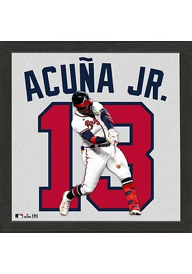 Atlanta Braves Impact Jersey Picture Frame - White