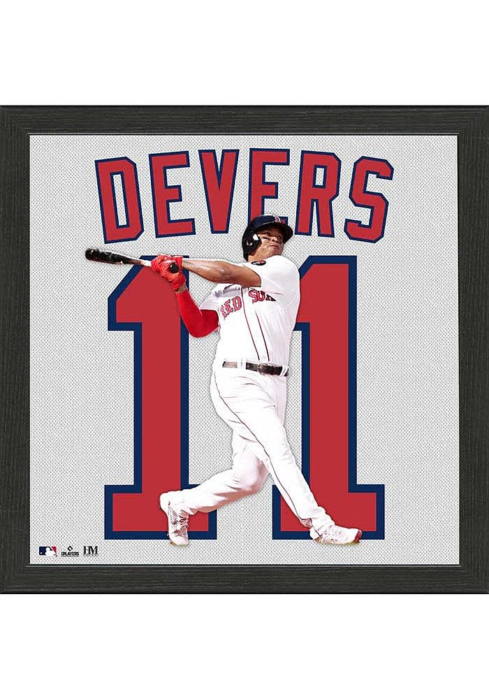 Boston Red Sox Devers Impact Jersey Picture Frame - White