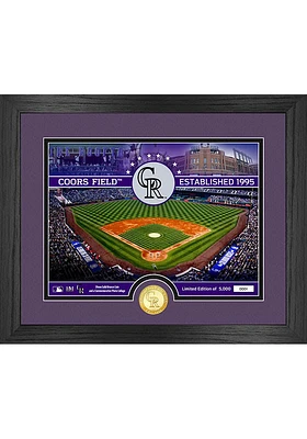 Colorado Rockies Stadium Photo and Coin Plaque