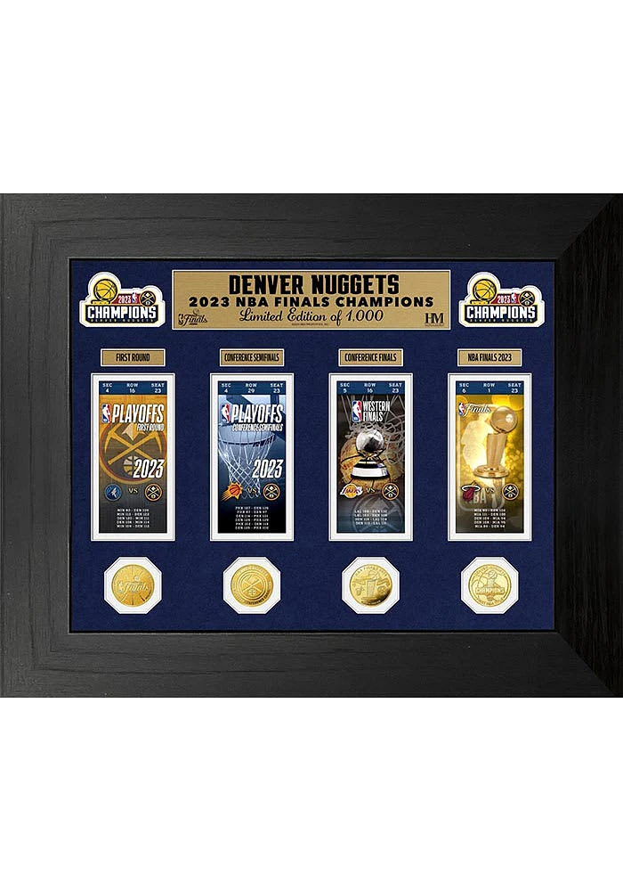 Denver Nuggets 2023 NBA Finals Champions Deluxe Ticket Plaque