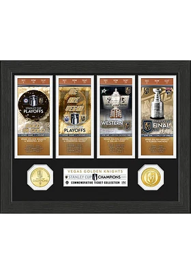 Vegas Golden Knights 2023 Stanley Cup Champs Ticket Plaque