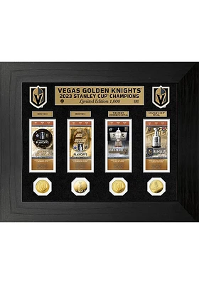 Vegas Golden Knights 2023 Stanley Cup Champs Deluxe Ticket Plaque