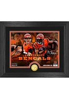 Joe Burrow Cincinnati Bengals Dynamic Duo with JaMarr Chase Bronze Coin Photo Plaque