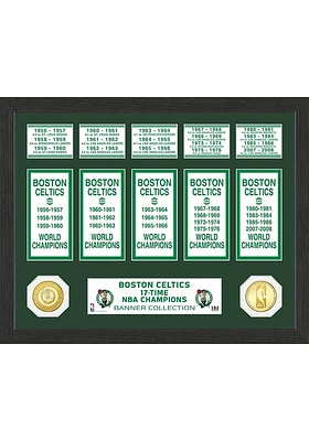 Boston Celtics Banner Bronze Coin Photo Mint Plaque