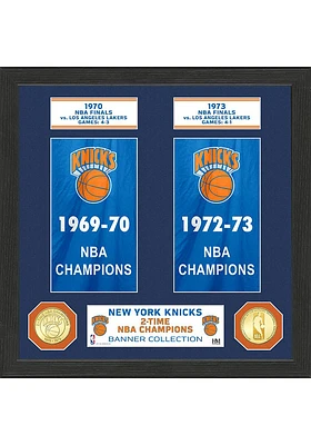 New York Knicks Banner Bronze Coin Photo Mint Plaque
