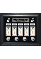 San Antonio Spurs Five Time NBA Champions Deluxe Gold Coin and Banner Collection Plaque