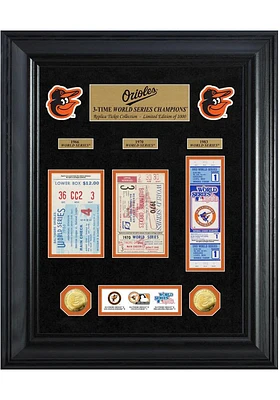 Baltimore Orioles World Series Deluxe Gold Coin and Ticket Collection Plaque