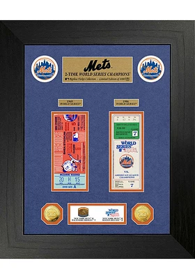New York Mets World Series Deluxe Gold Coin and Ticket Collection Plaque