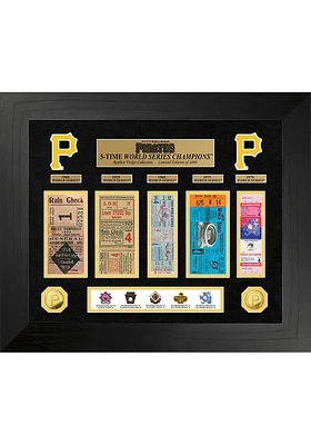 Pittsburgh Pirates World Series Deluxe Gold Coin and Ticket Collection Plaque
