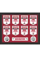 Ohio State Buckeyes National Champions Banner Collection Plaque