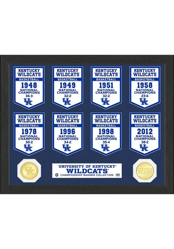 Kentucky Wildcats National Champions Banner Collection Plaque