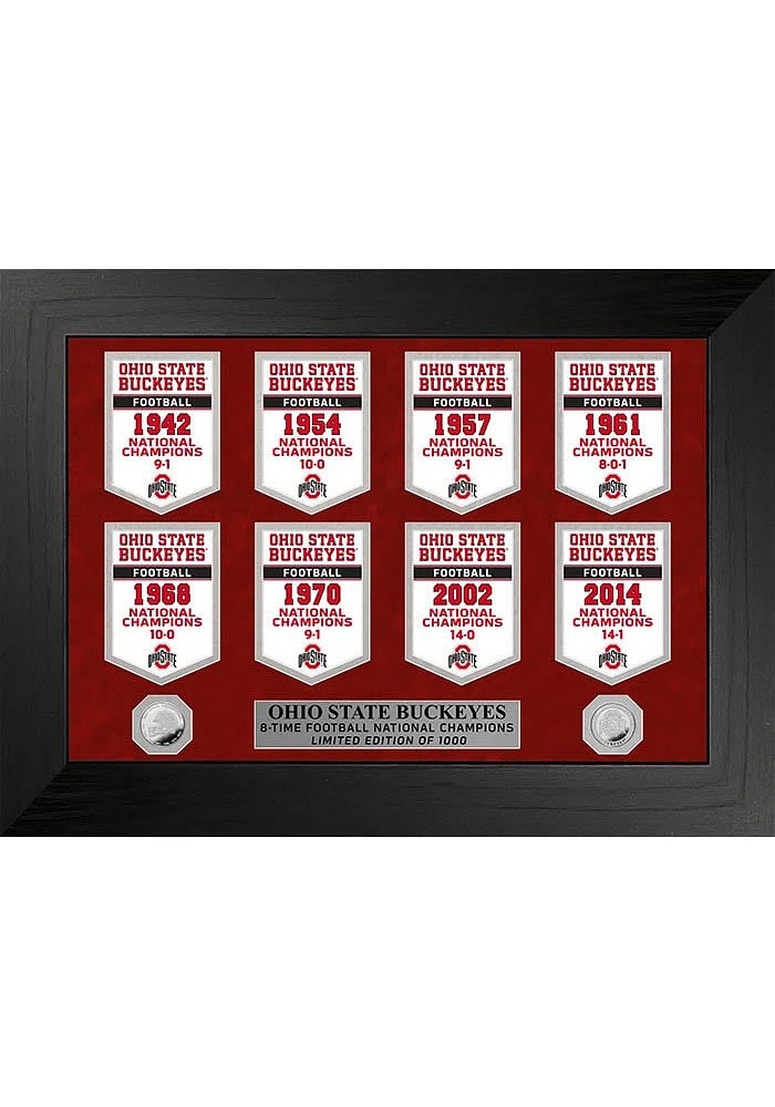 Ohio State Buckeyes Deluxe National Champions Banner Collection Plaque