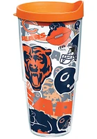 Chicago Bears All Over Logo 24oz Tumbler - Orange