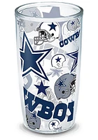 Dallas Cowboys All Over Logo 24oz Tumbler - Navy Blue