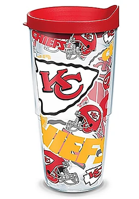 Kansas City Chiefs All Over Logo 24oz Tumbler - Red