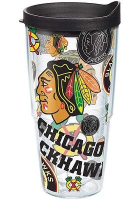 Chicago Blackhawks Logo All Over Wrap Tumbler - Red