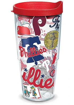 Philadelphia Phillies All Over Wrap 24oz Tumbler - Red