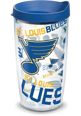St Louis Blues All Over Wrap 16oz Tumbler - Blue