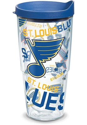St Louis Blues All Over Wrap 24oz Tumbler - Blue