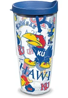 Kansas Jayhawks 24oz All Over Tumbler - Blue