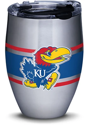 Kansas Jayhawks 12oz Stemless Wine Stainless Steel Stemless - Blue