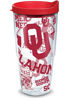 Oklahoma Sooners 24oz All Over Tumbler - Red