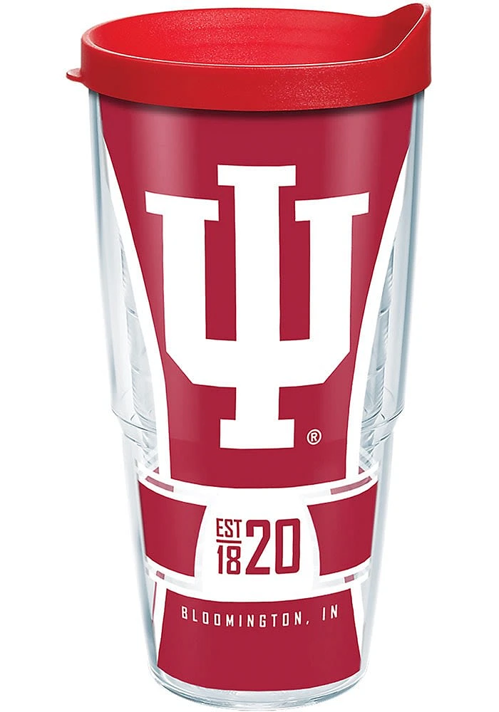 Indiana Hoosiers 24 oz Spirit Clear Tumbler