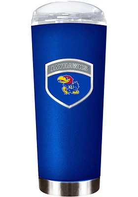 Kansas Jayhawks 18oz Roadie Flat Top Stainless Steel Tumbler - Blue