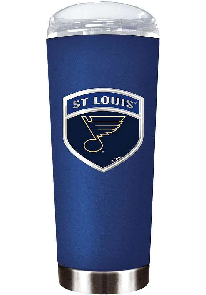 St Louis Blues 18oz Roadie Flat Top Stainless Steel Tumbler - Blue