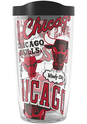 Chicago Bulls 16oz All Over Wrap Tumbler - Red