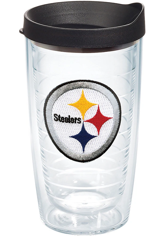 Pittsburgh Steelers 16 oz Lid Clear Tumbler