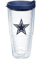 Dallas Cowboys 24oz Lid Clear Tumbler - Blue