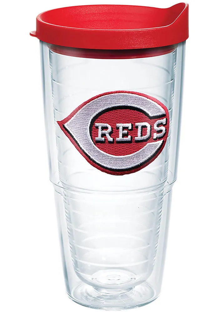 Cincinnati Reds 24oz Lid Clear Tumbler