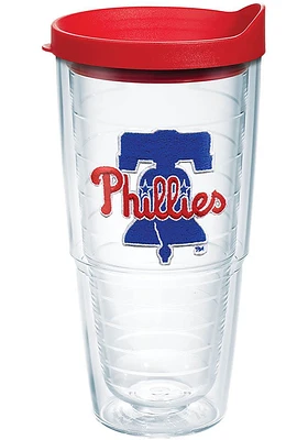 Philadelphia Phillies 24oz Lid Clear Tumbler - Red