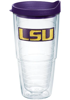 LSU Tigers 24oz Lid Clear Tumbler - Purple