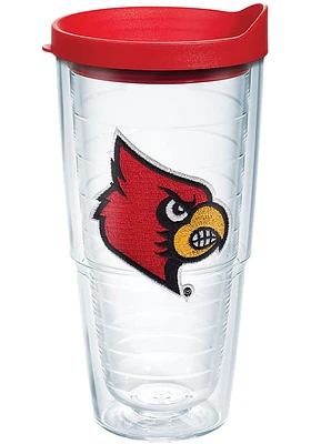 Louisville Cardinals 24oz Lid Clear Tumbler