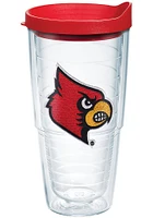 Louisville Cardinals 24oz Lid Clear Tumbler