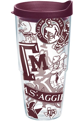 Texas A&M Aggies All Over Logo 24oz Tumbler - Maroon