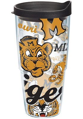Missouri Tigers All Over Logo 24oz Tumbler - Yellow