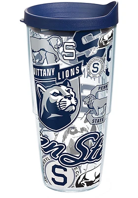 Penn State Nittany Lions All Over Logo 24oz Tumbler - Navy Blue