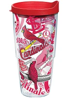 St Louis Cardinals 24oz All Over Tumbler - Red